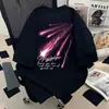 Camiseta de Manga Corta con Estampado de Meteoro, Marca de Moda Americana High Street, 100% Algodón, para Estudiantes Hombres y Mujeres en Verano, Top Holgado y Versátil de Media Manga