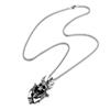 Tótem vikingo vintage de acero de titanio con personalidad punk, colgante de cuerno de acero inoxidable, colgante de calavera para hombre, accesorios