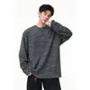 Nuevo Top Casual de Raya Hermosa para Hombre, Estilo Retro Americano, Corte Relajado y Holgado para Adolescentes - 280G Otoño/Invierno 2026