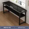 Escritorio largo para dos personas para estudiantes, uso en casa en el dormitorio para estudiar y escribir, escritorio de computadora rectangular para viviendas de alquiler, escritorio estrecho montado en la pared