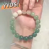 Pulseira de Contas de Buda Rosa Translúcido com Cor Gradiente Suave para Estudantes Brincarem, Contas Redondas, Presente para Melhores Amigos, Pulseira para Três Pessoas