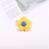 Venda Quente Transfronteiriça Roupas de Crochê Tricotadas Acessórios Decorativos de Pente de Cabelo Novo 4cm Flor de Algodão Leite Flor Patch de Tecido