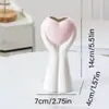 Jarrón Decorativo para el Hogar en Forma de Corazón Portátil Estilo Europeo Transfronterizo Pieza de Decoración para el Hogar de Arte en Resina Regalo de Nicho para el Día de San Valentín