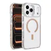 Funda para Teléfono Móvil Adecuada para Iphone17Promax, Funda Magnética de Apple para Amazon Transfronteriza, Transparente con Incrustaciones de Diamantes de Aire, Funda Anti-Caídas