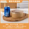 Caja de Empaque para Hielo de Taro, Vaso Desechable Redondo de Papel Kraft, Bol Casero para Ensalada de Frutas, Lonchera, Caja de Picnic con Tapa