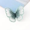 Aplique de Tecido Bordado de Borboleta de Camada Dupla de Malha Bordado em Organza Patch Acessórios Decorativos para Cocar e Grampo de Cabelo Atacado