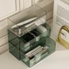Gabinete de Espejo en Capas Caja de Almacenamiento Cosméticos Escritorio Baño Gabinete de Baño Estante para Almacenamiento de Labiales Caja Organizadora Tipo Cajón