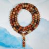 Pulseira de Raiz de Bodhi de Jade Branco Natural, Contas Budistas, Rosário, 108 Contas Lisas, Sementes de Bodhi de Dunhuang Envelhecidas, Grelhadas no Carvão