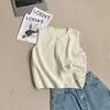 Colete de Cor Sólida Simples Estilo Coreano com Vários Botões, Camisola de Tricô Macia e Aconchegante para Camadas, Primavera e Outono