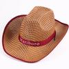 Daban Verano Paja Estereotipo Sombrero Vaquero Occidental Caballero Sombrero Mongol Sombrero de Caballero para Exteriores Sombrero de Hombre Sombrero de Paja Venta al por Mayor