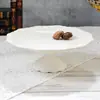 Estilo europeu estilo palácio retrô cerâmica branca prato de frutas prato de bolo prato de casamento prato de servir taça de dim sum prato defeito