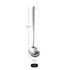 Utensilios de cocina de acero inoxidable, espátula, colador, cuchara sopera grande, espátula de mango largo engrosada no magnética, utensilios de cocina