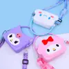 Nueva Linda Mochila Kuromi Billetera de Monedas de Silicona Perro de Orejas Grandes Bolso Cruzado Infantil Bolso de Hombro Princesa de Dibujos Animados