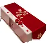 Mantel de Boda con Carácter de Doble Felicidad Rojo, Caminero de Mesa, Cubierta para Mesa de Café y Mesa de Comedor, Decoración de Habitación de Boda, Compromiso de Boda, Decoración de Casa Nueva Estilo Chino