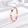 Anel de Aço Titânio Hexagonal Estilo Japonês e Coreano Simples Ins Cyber Celebridade Mel Diamante Feminino Elegante Personalizado Aço Inoxidável Dedo Indicador Geométrico Cauda