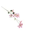 Flor de Clematis Simulada de 7 Cabeças Flor de Seda com Toque Real Cerimônia de Casamento Salão de Casamento Flor Simulada Ornamento de Decoração de Casa Flor Artificial