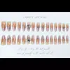 Uñas Postizas Usables Estilo Francés Cat-Eye Rosa y Morado Brillantes de Alta Gama de Hija Rica, Piezas de Manicura Princesa Diamante Rosa, Uñas Postizas Terminadas