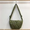 2023 Bolsa feminina nova bolsa simples de algodão coreana para outono e inverno, bolsa mensageiro com renda de grande capacidade, bolsa de ombro para combinar