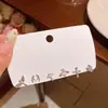 Pendientes de Cruz de Diamante de Lujo Ligero de Nicho de Gama Alta para Estudiantes con Orejas Perforadas Juego de Pendientes Pendientes Pequeños y Exquisitos
