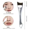 Brocha de Base de Maquillaje de Sirena de Doble Punta, Brocha para Mascarilla de Maquillaje sin Marcas, Brocha de Maquillaje con Cerdas Suaves con Raspador y Cabeza Inclinada, Se Puede Usar como Regalo