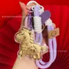 Acessórios de Chaveiro Princesa Dourada do Ano do Cavalo Ouro Puro 999 Fique Rico Instantaneamente Pingente de Bolsa Venda por Atacado em Estoque
