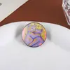 Inglês Americano Europeu Broche Divertido Emblema de Metal Acessórios de Vestuário Alfinete de Lapela Padrão Geométrico Redondo Venda por Atacado de Fábrica