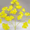 Folhas de ginkgo biloba fazem folhas falsas especiais de árvore de alta imitação 5 garfos decoração de jardim de ginkgo amarelo flor de seda de árvore de ginkgo atacado local