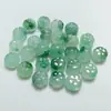 Flor flotante verde 6*10mm cuentas de calabaza cuentas sueltas al por mayor accesorios de joyería de jade DIY accesorios para pulsera y collar de jade