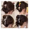 Elegante pinza para el pelo de tamaño grande para cabello grueso, pinza para el pelo simple nueva, pinza de tiburón para la parte posterior de la cabeza, accesorio para el pelo de cachorro de dibujos animados con galleta