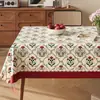 Toalha de Mesa de Luxo Leve de Alta Qualidade Impermeável e à Prova de Óleo Estilo Retro Americano Dopamina Tapete para Mesa de Jantar Estilo Ins Toalha de Mesa para Mesa de Centro