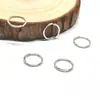 Acessórios DIY de prata 925 círculo pequeno bebê Círculo de Prata círculo de prata liso anel verde sem galvanoplastia anel aberto anel vivo anel de conexão anel anel