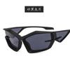 Gafas de sol mecánicas futuristas irregulares, gafas de sol futuristas de moda urbana europea y americana de Amazon INS