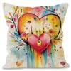 Nueva funda de almohada de amor para San Valentín, funda de almohada de lino estampada, funda de cojín transfronteriza para el hogar, dormitorio, sofá, venta al por mayor