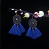 Aretes Turquesa Bohemios Europeos y Americanos Retro Búho Geométricos Atrapasueños Pluma Borla Aretes Mujeres