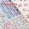 Cristal K9 Diamante Celebridade da Internet Laço Fundo de Ponto de Diamante Super Brilhante Explosivo Tridimensional Luxo Leve Gravata Borboleta Acessórios de Diamante para Unhas de Vidro