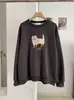 Sudadera KEKEZOON con bordado de gato de dibujos animados, cuello redondo, holgada, manga larga, otoño, estilo coreano, top 9065