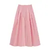 Pantalones Falda de Oxígeno con Cintura Elástica ABOUTSEA, Algodón Prelavado con Sensación de Papel, Cintura Interior de Color Contrastante, Uso Bidireccional, Pantalones Casuales para Mujer en Verano