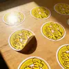 Adesivos de fundo a laser personalizados, superfície fosca, decalques com logo customizado, etiquetas para embalagem, para