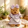 Solo Ropa de Muñeca 28cm Ropa del Oso de Barcelona, Vestido con Estampado de Corazones, Vestido con Bolso Cruzado, Ropa de Muñeca, Vestido con Bolso Cruzado, Conjunto para Vestir