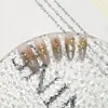 10 Peças de Adesivos de Manicure Lai Cai Cobra Dourada Codificada, Adesivos de Unha Modernos com Pedras de Diamante, Unhas Wearable Artesanais de Alta Qualidade Efeito Olho de Gato