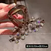 Pinza para el pelo de cristal colorida de alta gama y moda 2026 para mujer, elegante accesorio para el pelo de estilo coreano y japonés para la parte trasera de la cabeza, tocado de moda y versátil