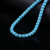 Turquesa Azul Cubo de Azúcar Tambor Cuentas Sueltas Accesorios de Cuentas Piedra Natural Cuadradas Pulidas Sintéticas Cadena de Suéter DIY Joyería
