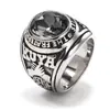 Moda europea y americana anillo de ejército retro joyería para hombre acero inoxidable hip hop Punk soldado Águila anillo de letras en stock