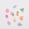Resina de simulación helado donut flor cactus aretes bolsa llavero colgante accesorios de joyería DIY