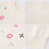 Nuevo suéter de punto para niñas 2023 primavera, otoño e invierno, bordado de flores, cuello redondo, suéter base, top de lana versátil, venta al por mayor