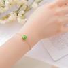 Pulsera Versátil Popular Estilo Coreano, Aleación Ecológica Piedra de Transferencia Badu, Pulsera de Cristal de Fresa, Accesorios Populares para Mujeres