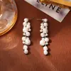Pendientes Largos de Perlas Vintage Europeos y Americanos de Alta Resistencia, Elegantes y con Estilo, Pendientes Audaces y Grandiosos para Mujer, con Diseño Único