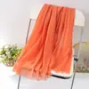 Bufanda de Lino de Color Sólido de Otoño e Invierno de Venta Caliente, Pañuelo para la Cabeza Desmontable, Toalla de Playa, Bufanda Versátil de Seda, Chal, Fabricante, Venta al por Mayor, Stock Disponible