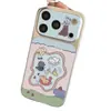 Funda para Teléfono de Fiesta de Oso Nadador para iPhone 16 Pro Max Apple 17 Funda para Teléfono Funda Electroplateada de Cambio Instantáneo