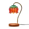 Lámpara de fusión de cera para velas de mármol, lámpara de mesa difusora estilo ins, luz nocturna retro americana sin humo y con temperatura ajustable, lámpara de fusión de cera para aromaterapia